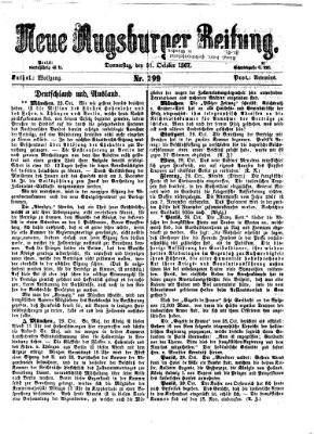 Neue Augsburger Zeitung Donnerstag 31. Oktober 1867