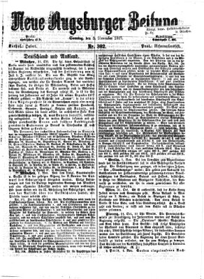 Neue Augsburger Zeitung Sonntag 3. November 1867