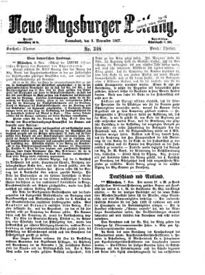 Neue Augsburger Zeitung Samstag 9. November 1867