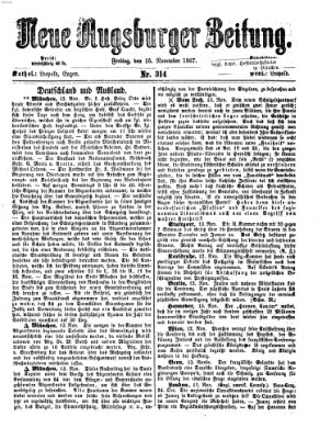 Neue Augsburger Zeitung Freitag 15. November 1867