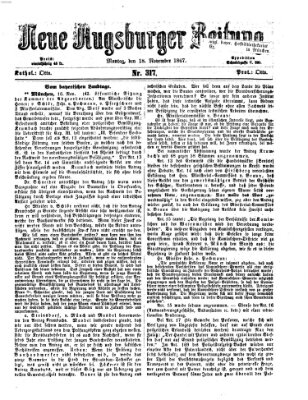 Neue Augsburger Zeitung Montag 18. November 1867