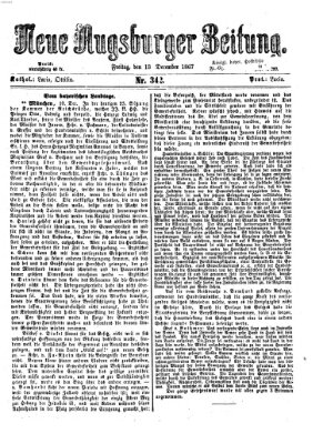 Neue Augsburger Zeitung Freitag 13. Dezember 1867