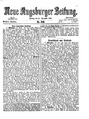 Neue Augsburger Zeitung Freitag 20. Dezember 1867