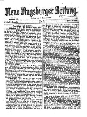 Neue Augsburger Zeitung Freitag 3. Januar 1868