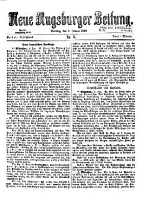 Neue Augsburger Zeitung Sonntag 5. Januar 1868