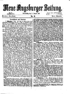 Neue Augsburger Zeitung Donnerstag 9. Januar 1868