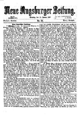 Neue Augsburger Zeitung Sonntag 12. Januar 1868