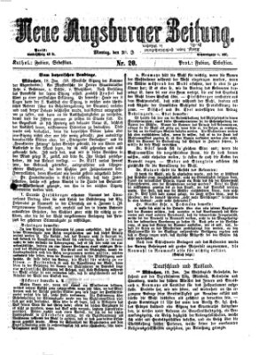 Neue Augsburger Zeitung Montag 20. Januar 1868