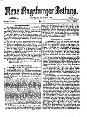 Neue Augsburger Zeitung Dienstag 21. Januar 1868