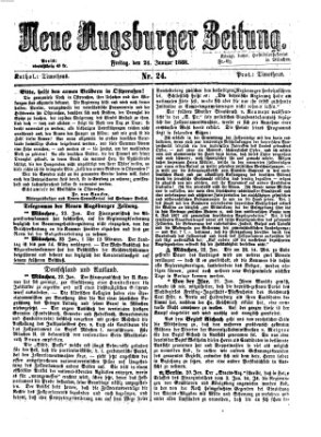 Neue Augsburger Zeitung Freitag 24. Januar 1868