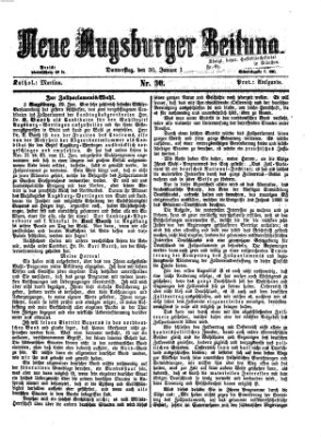 Neue Augsburger Zeitung Donnerstag 30. Januar 1868