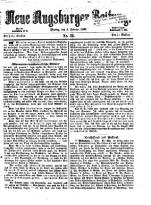 Neue Augsburger Zeitung Montag 3. Februar 1868