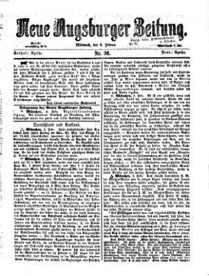 Neue Augsburger Zeitung Mittwoch 5. Februar 1868