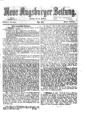 Neue Augsburger Zeitung Freitag 21. Februar 1868