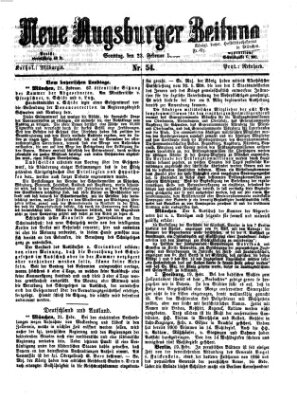 Neue Augsburger Zeitung Sonntag 23. Februar 1868