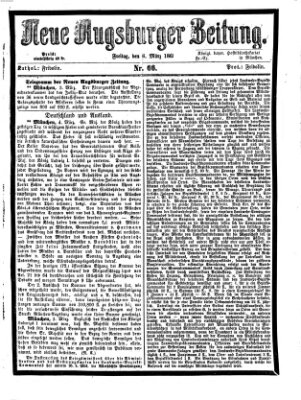 Neue Augsburger Zeitung Freitag 6. März 1868