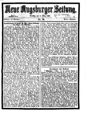 Neue Augsburger Zeitung Dienstag 10. März 1868