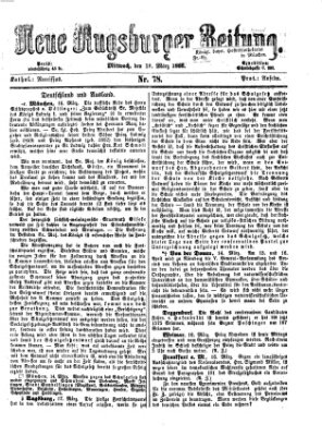 Neue Augsburger Zeitung Mittwoch 18. März 1868