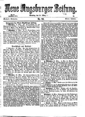 Neue Augsburger Zeitung Sonntag 22. März 1868