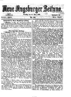 Neue Augsburger Zeitung Samstag 21. März 1868