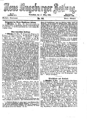 Neue Augsburger Zeitung Samstag 28. März 1868