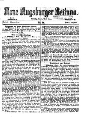 Neue Augsburger Zeitung Sonntag 5. April 1868