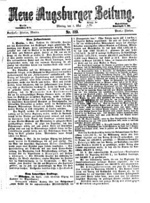 Neue Augsburger Zeitung Montag 4. Mai 1868