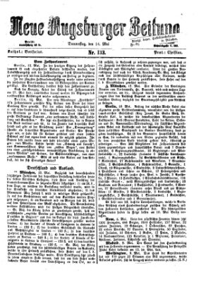 Neue Augsburger Zeitung Donnerstag 14. Mai 1868