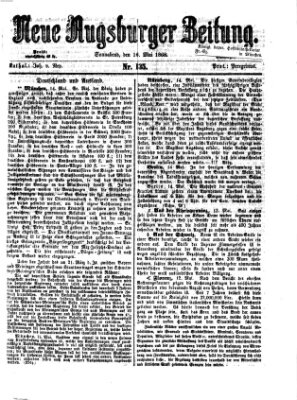 Neue Augsburger Zeitung Samstag 16. Mai 1868