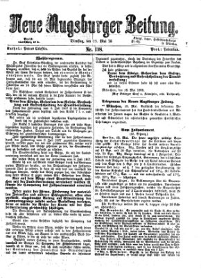 Neue Augsburger Zeitung Dienstag 19. Mai 1868