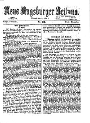 Neue Augsburger Zeitung Mittwoch 20. Mai 1868