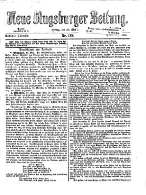 Neue Augsburger Zeitung Freitag 29. Mai 1868