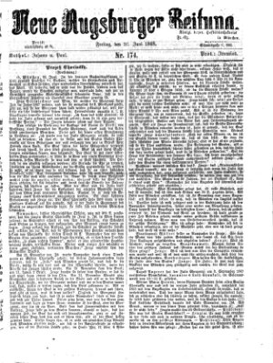 Neue Augsburger Zeitung Freitag 26. Juni 1868