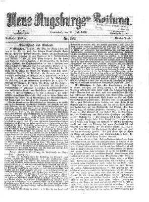 Neue Augsburger Zeitung Samstag 11. Juli 1868