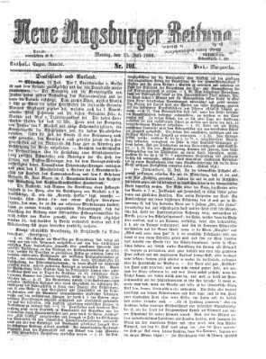 Neue Augsburger Zeitung Montag 13. Juli 1868