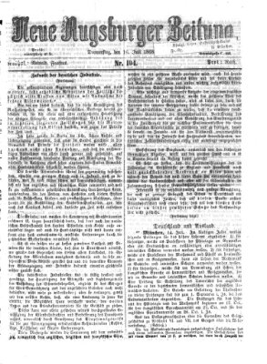 Neue Augsburger Zeitung Donnerstag 16. Juli 1868