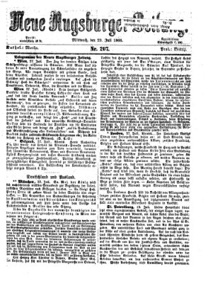 Neue Augsburger Zeitung Mittwoch 29. Juli 1868