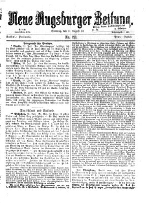 Neue Augsburger Zeitung Sonntag 2. August 1868