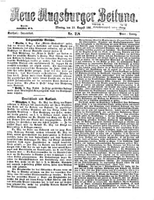 Neue Augsburger Zeitung Montag 10. August 1868