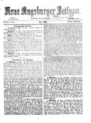 Neue Augsburger Zeitung Mittwoch 12. August 1868