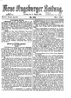 Neue Augsburger Zeitung Sonntag 16. August 1868