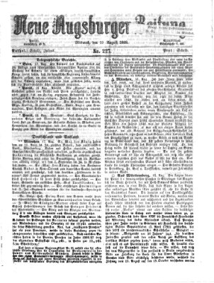 Neue Augsburger Zeitung Mittwoch 19. August 1868