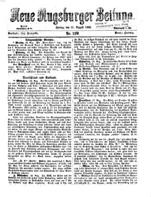 Neue Augsburger Zeitung Freitag 21. August 1868