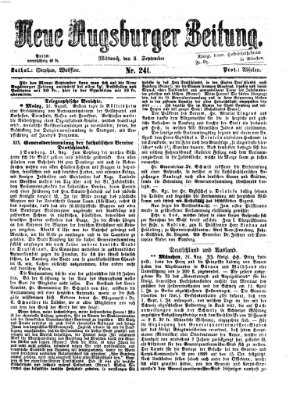 Neue Augsburger Zeitung Mittwoch 2. September 1868