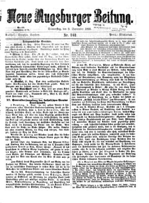 Neue Augsburger Zeitung Donnerstag 3. September 1868