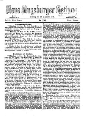 Neue Augsburger Zeitung Sonntag 13. September 1868