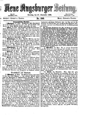 Neue Augsburger Zeitung Sonntag 27. September 1868
