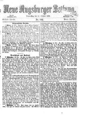 Neue Augsburger Zeitung Donnerstag 15. Oktober 1868