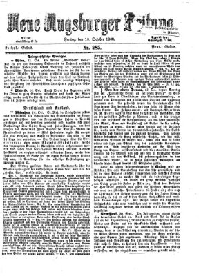 Neue Augsburger Zeitung Freitag 16. Oktober 1868