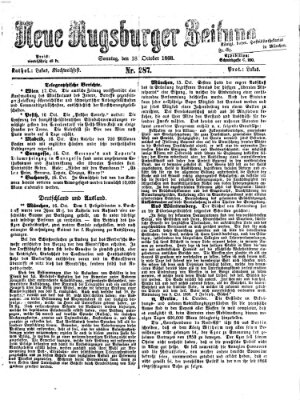 Neue Augsburger Zeitung Sonntag 18. Oktober 1868